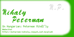 mihaly peterman business card